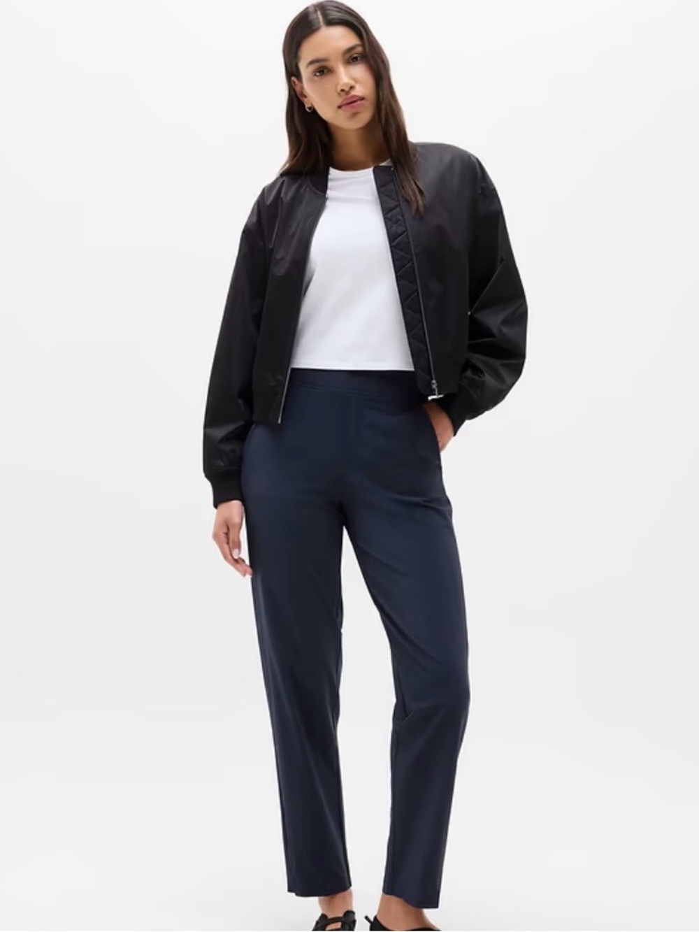 Athleta Brooklyn Mid Rise Ankle Pants in Navy